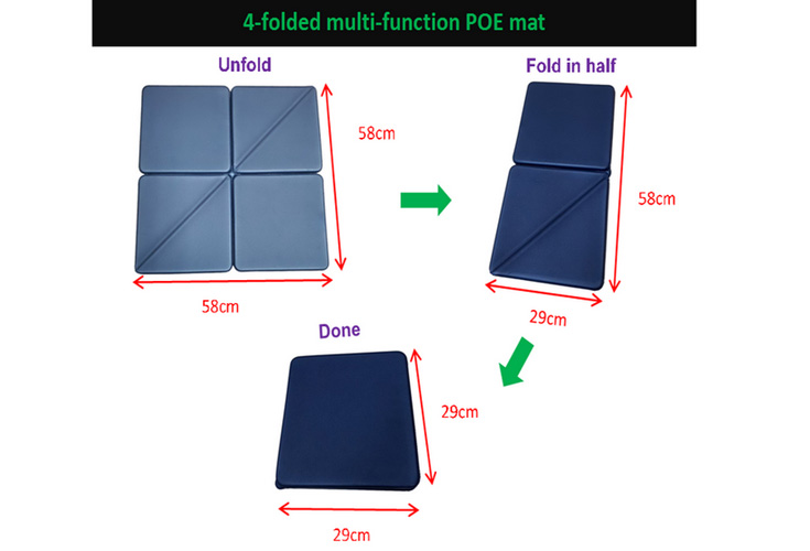 4-folded multi-function mat