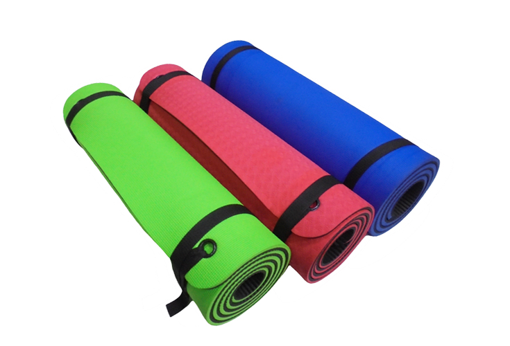 Eco-friendly POE Exercise Mat (eyelets/Velcro straps)