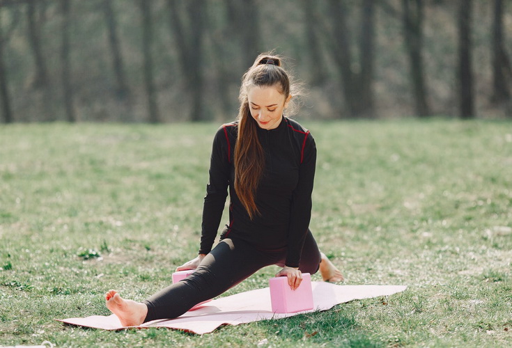 Dual Marble Color Designed EVA Yoga Block