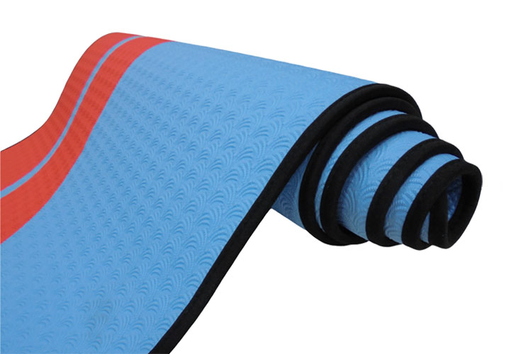 Eco-friendly POE Yoga Mat With Integrated Velcro Straps